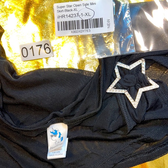 New Black Mesh Star Skirt - Picture 4 of 10